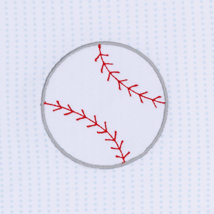 Tiny Slugger Applique Bubble - Light Blue