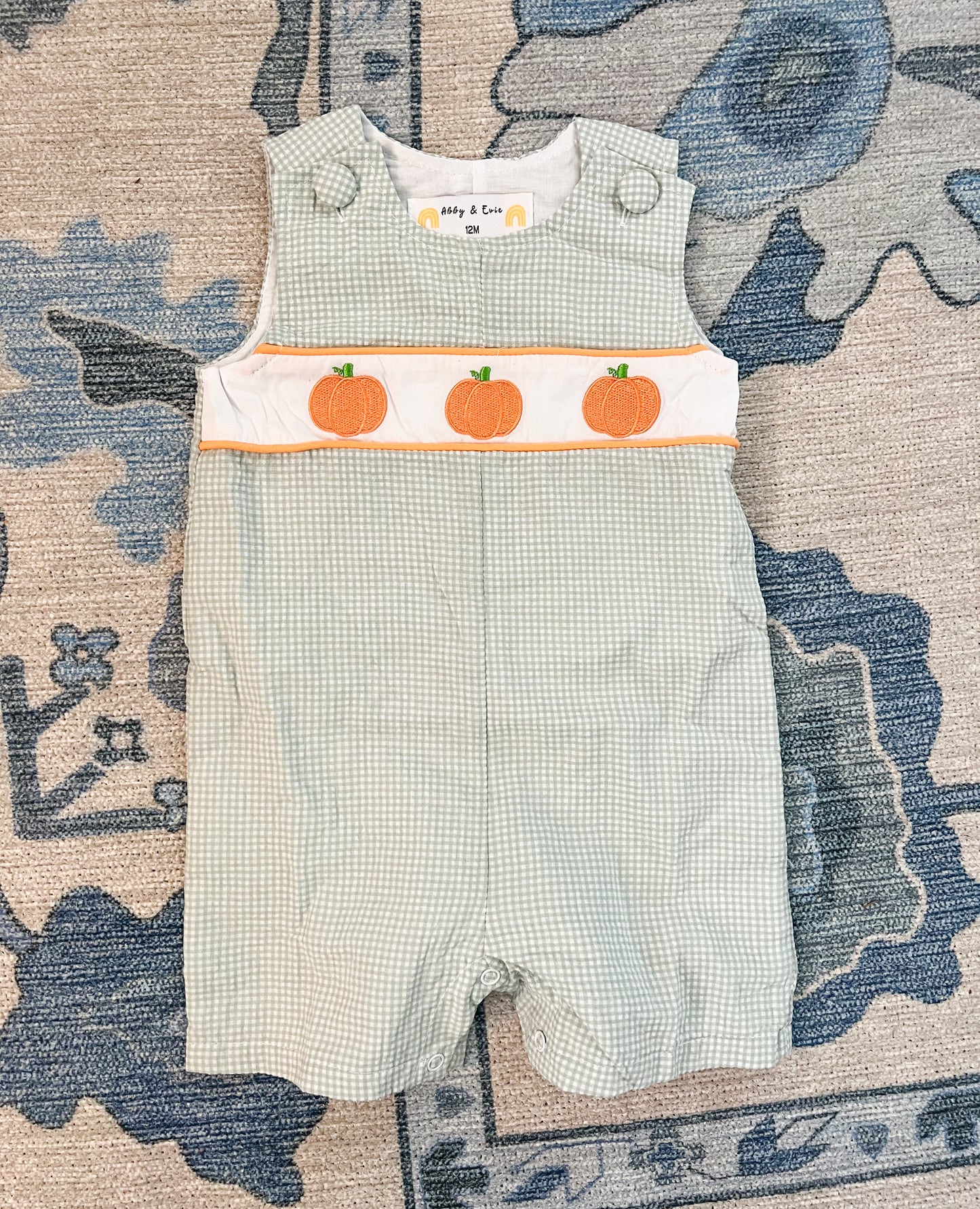 Green Pumpkin Boy Romper