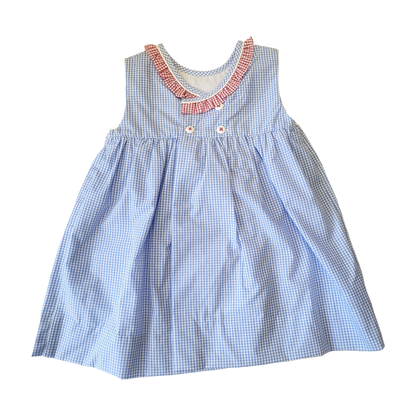 Sun Dress with Flag Hand Picture Smocking