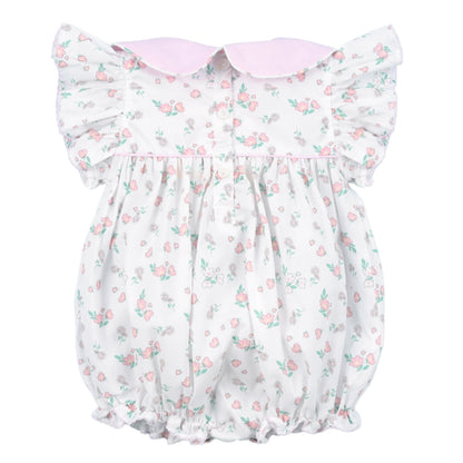 Pink Dainty Floral Bubble Romper