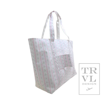 TRVL Jumbo Tote - Ribbon Floral Pink