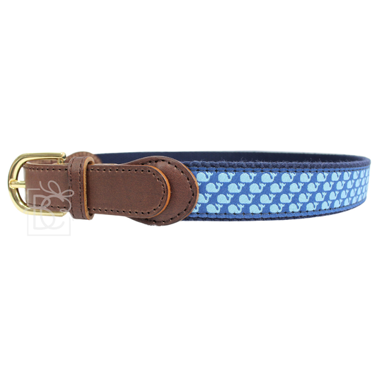 LIGHT BLUE WHALE RIBBON BELT