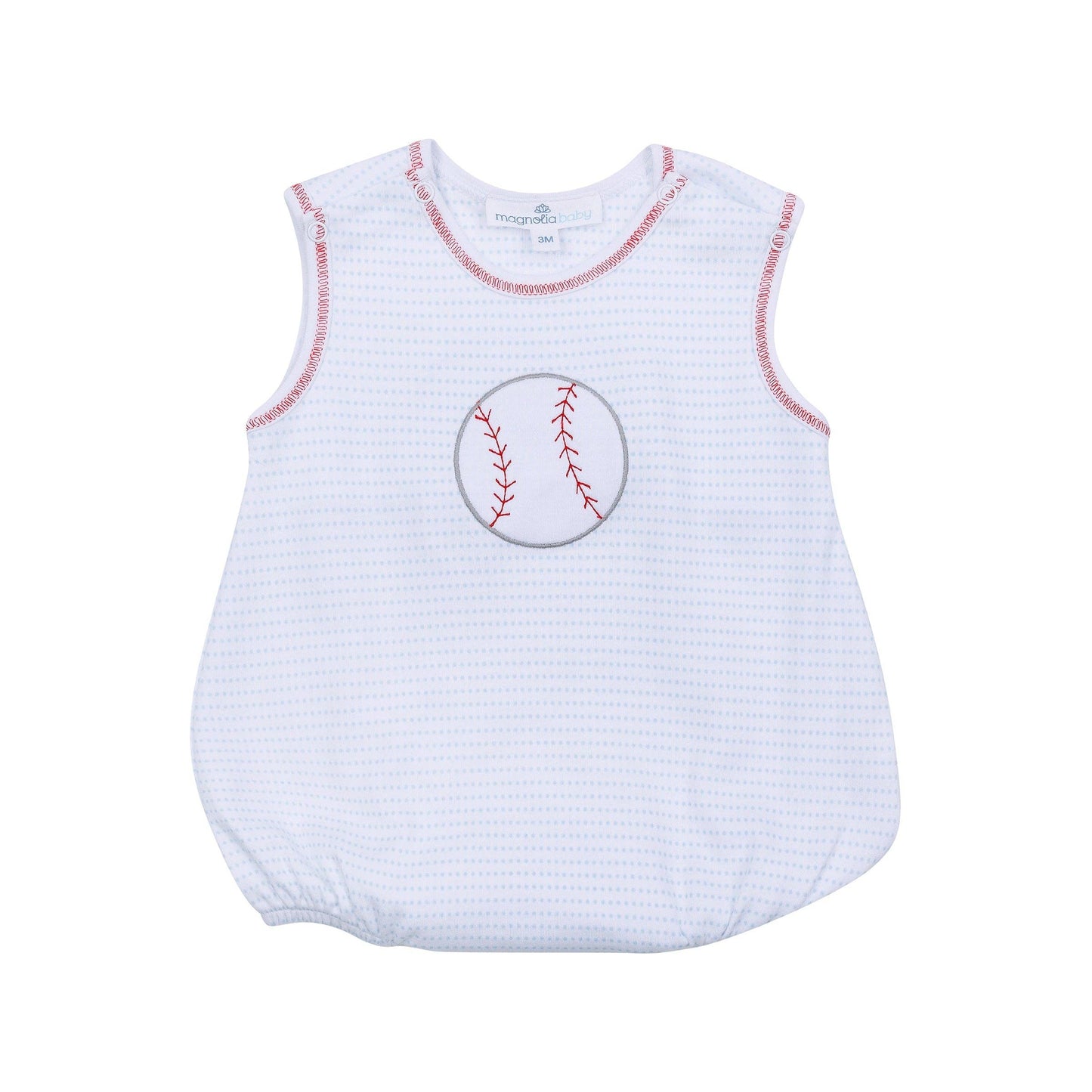 Tiny Slugger Applique Bubble - Light Blue