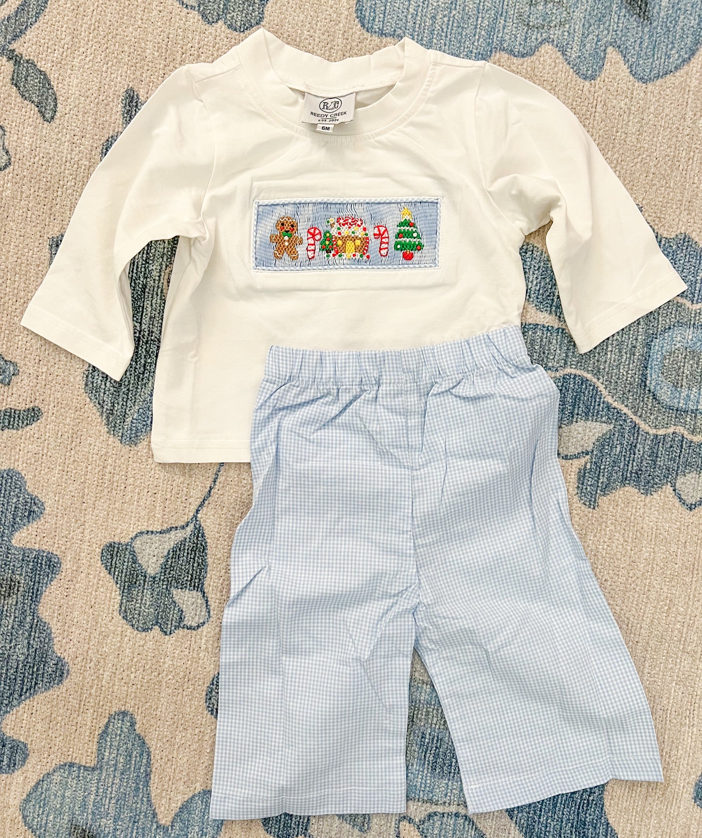 Gingerbread Smocked Boys Set