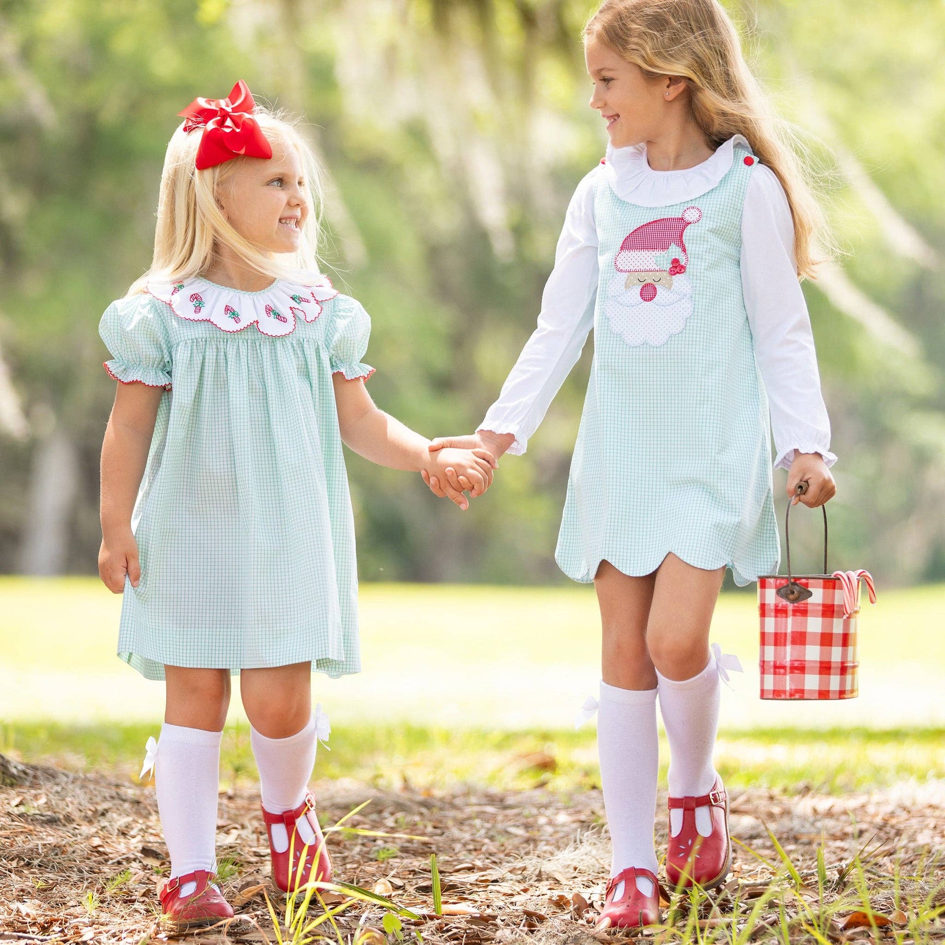 Candy Cane Embroidered Dress