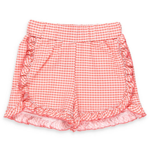 Picnic Check Ruffle Shorts