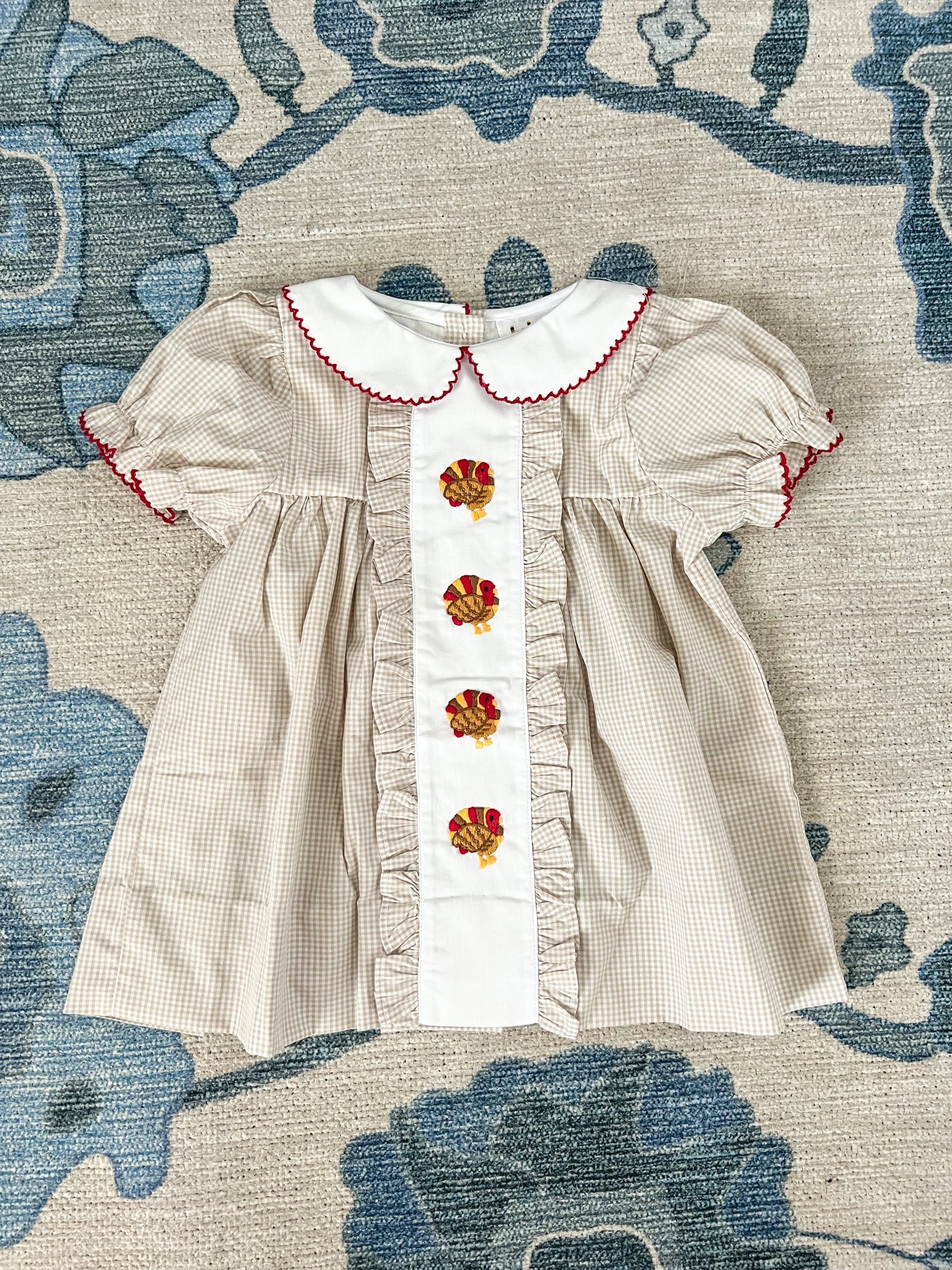 Girls' Hand-Embroidered Turkey Dress