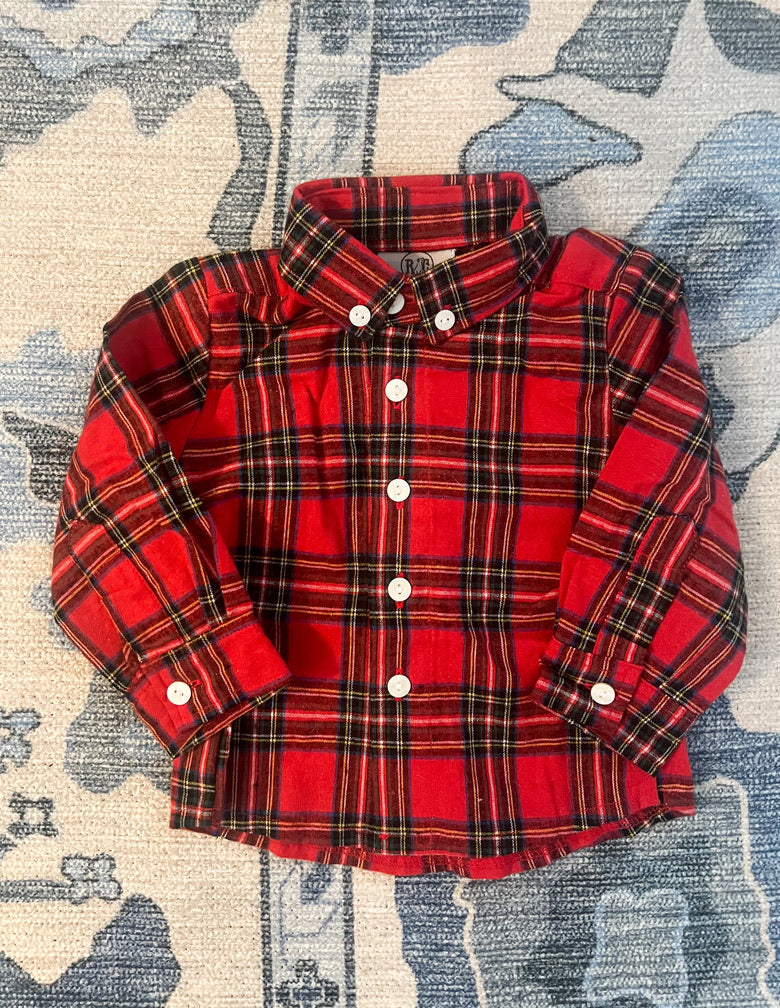 RC Vintage Red Plaid Flannel Shirt