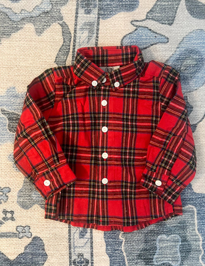 RC Vintage Red Plaid Flannel Shirt