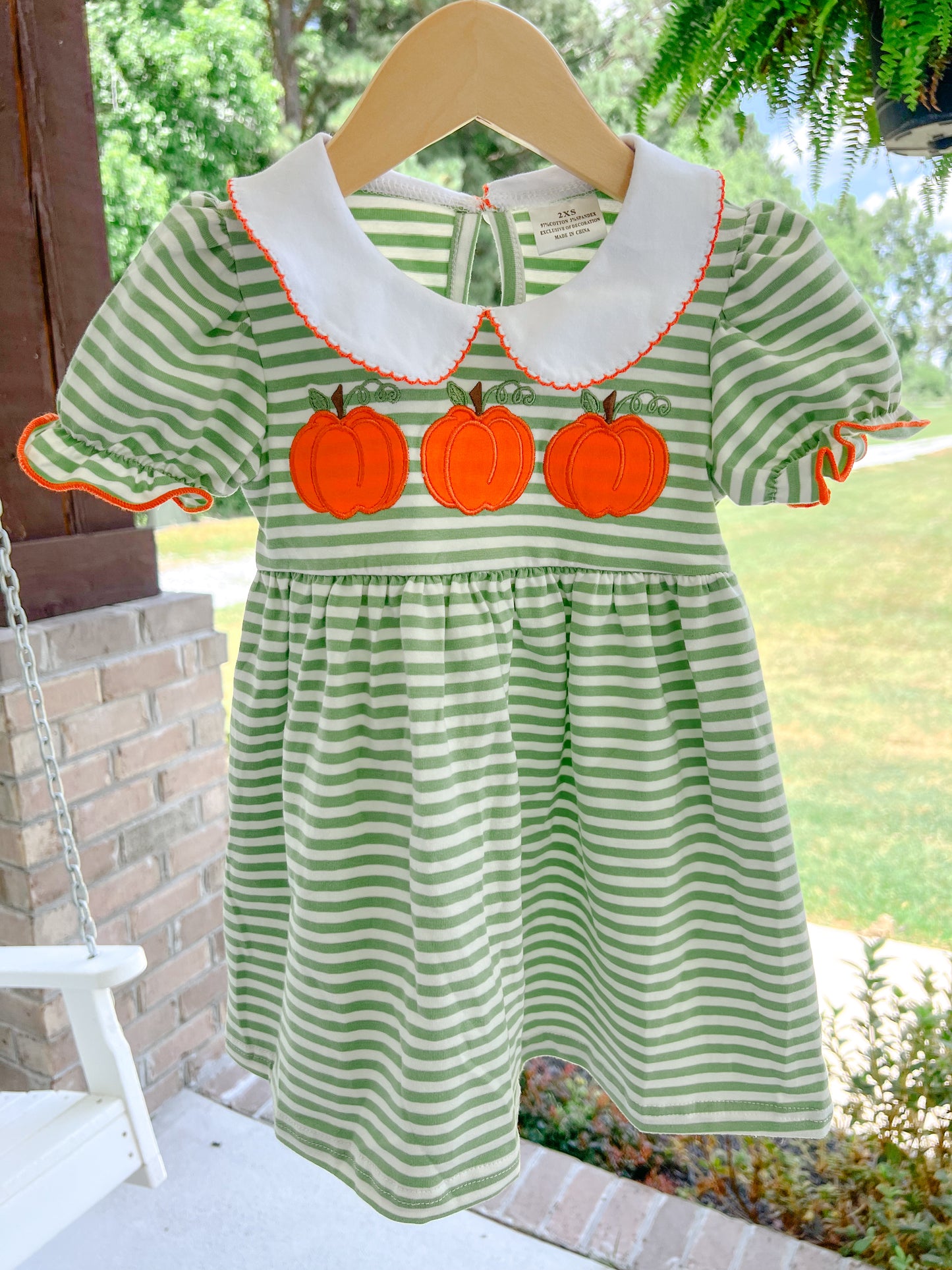 Girls' Embroidered Pumpkin Dress