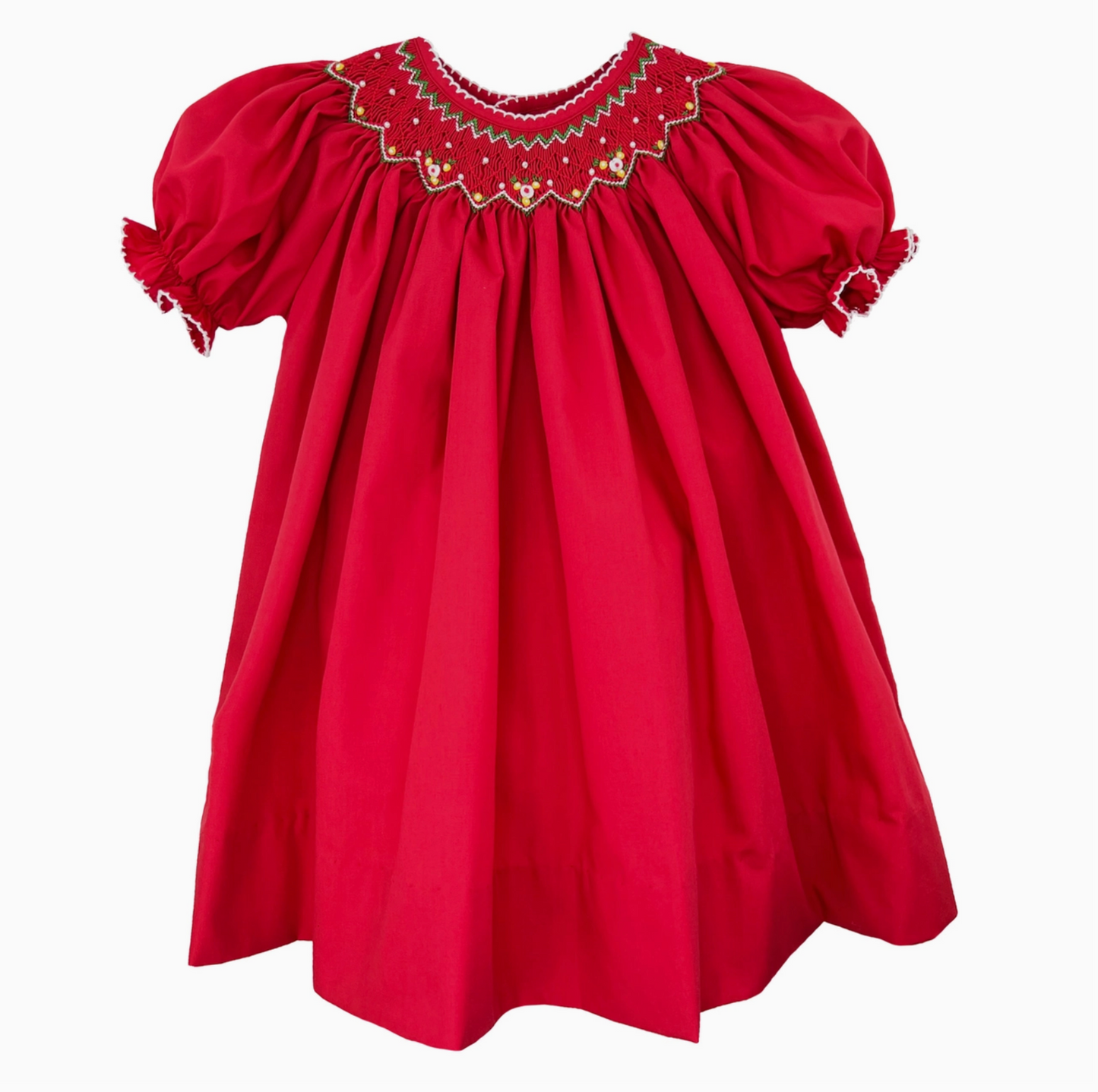 Holiday Bishop Smocked Dress