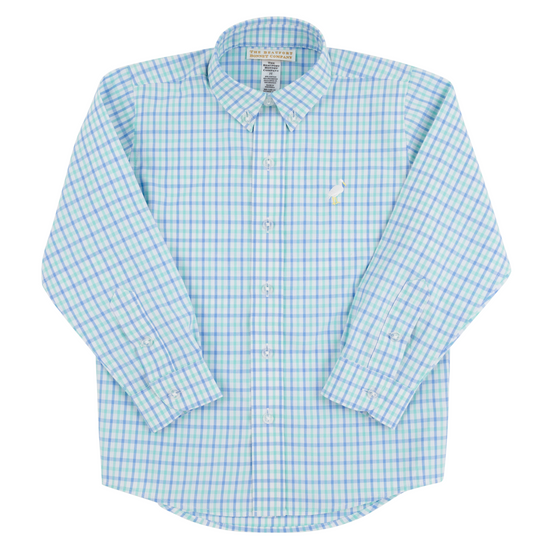 Deans List Dress Shirt - Sunrise Blvd Blue & Turks Teal Chandler Check/Multicolor