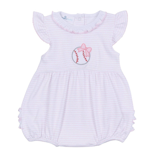 Tiny Slugger Applique Bubble - Pink