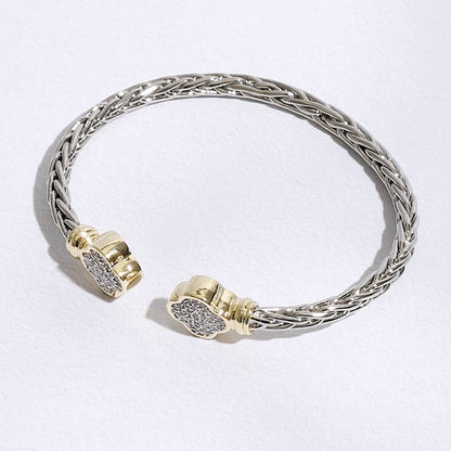 Everly Clover Braided Bangle Bracelet