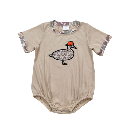 Boys Duck Hat Camo Romper