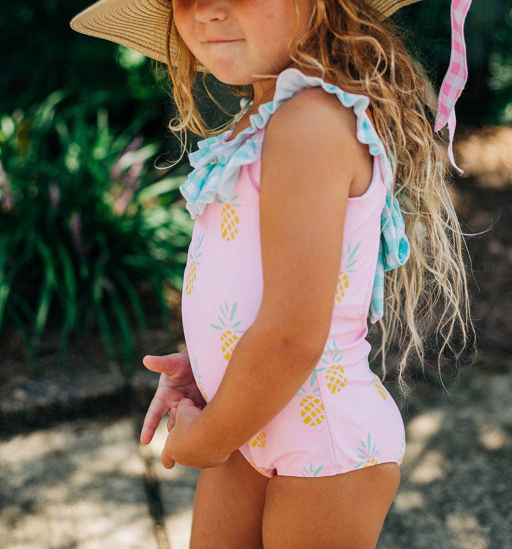 Pink Pineapple - Bow Back Swimsuit