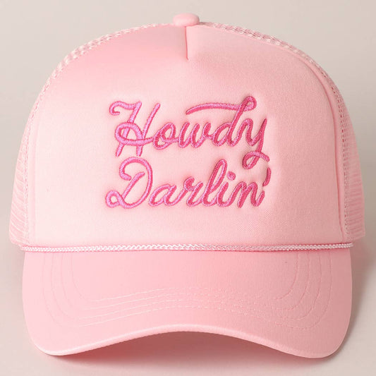 Howdy Darlin' Embroidered Mesh Back Trucker Cap