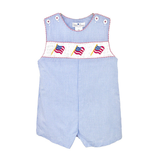 Shortall with Flag Hand Picture Smocking