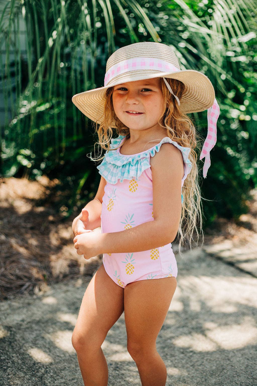 Pink Pineapple - Bow Back Swimsuit